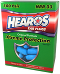 HEAROS XTREME Foam Earplugs, 33dB NRR Ear Plugs, 100 pairs, Foam Ear Plugs Noise Reduction & Hearing Protection For Sleeping, Snoring, Working, Shooting, Travel, Concerts - HEAROS